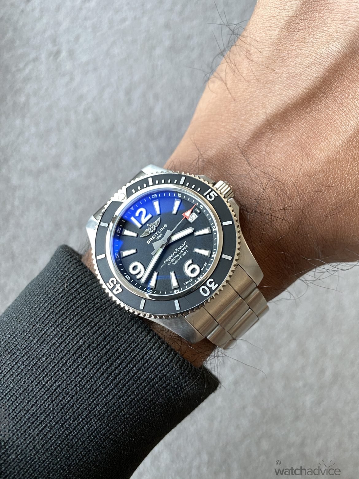 breitling superocean 42 thickness