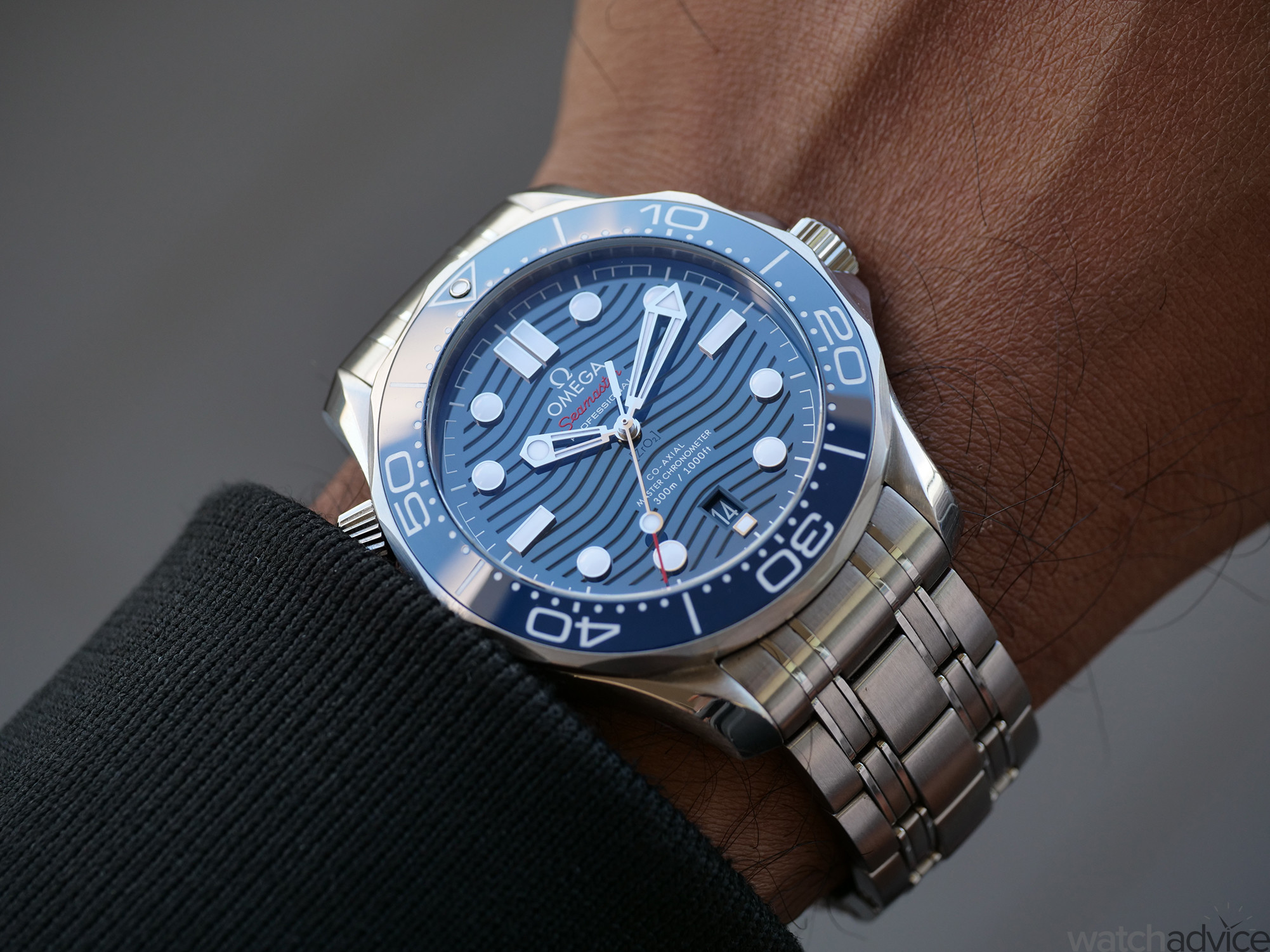 omega seamaster blue dial