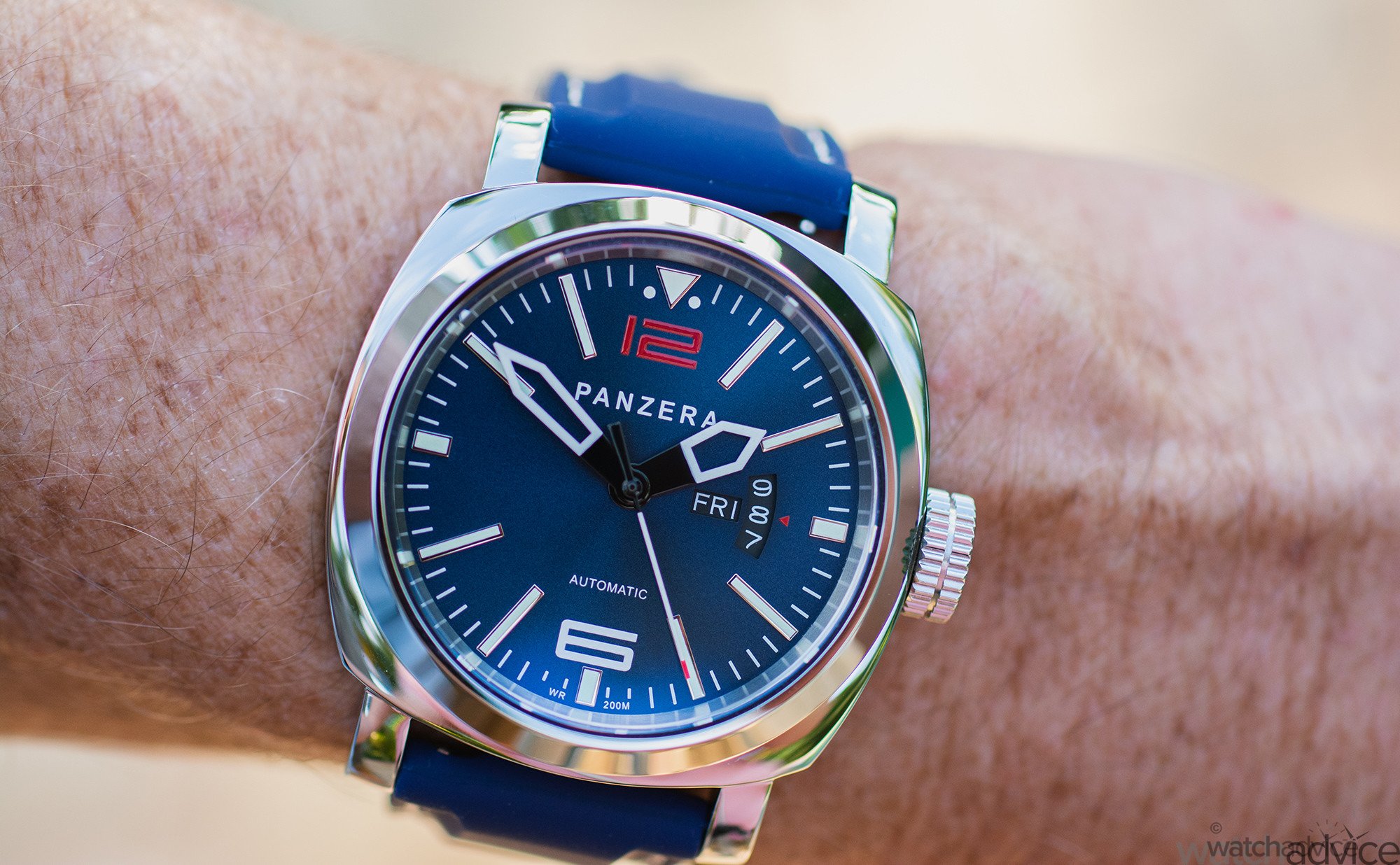 Panzera Aquamarine Cronografo Uomo – Quarzo Giapponese Miyota, Cassa 45mm Acciaio 316L, Vetro Zaffiro, Impermeabile 200m