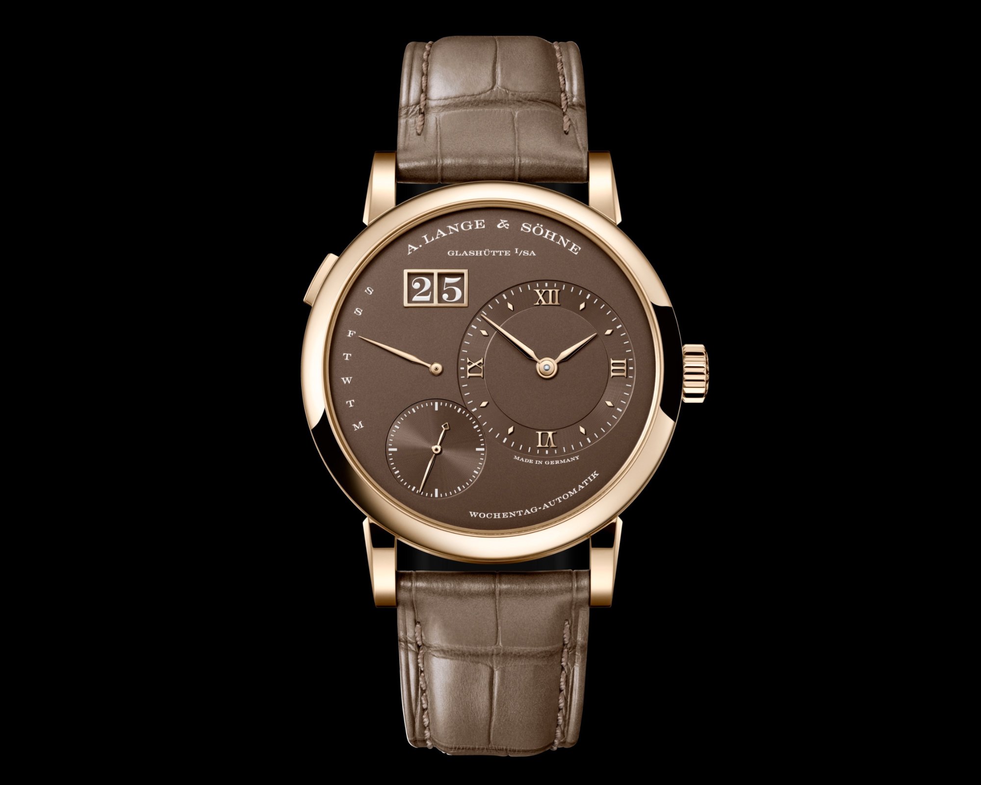 Lange 1 Daymatic in 750 Honeygold