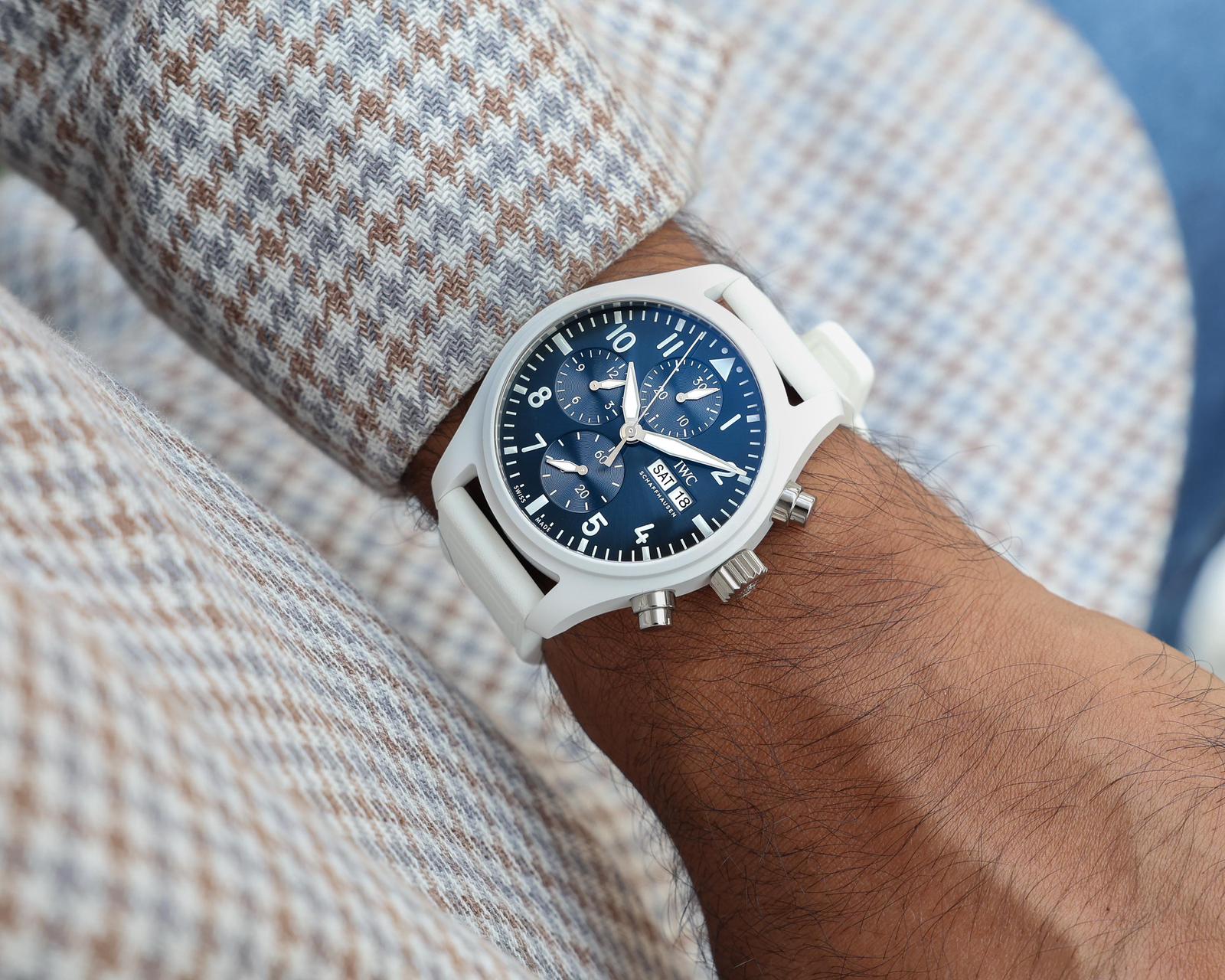 IWC Pilots Chronograph Le Petit Prince White Ceramic
